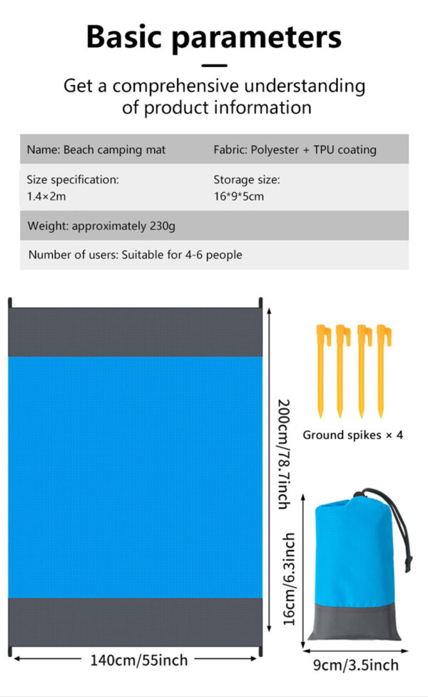 DryEase™ XL – Waterproof & Sand-Free Beach Blanket - Image 5