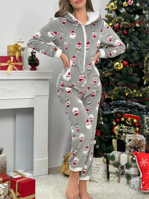 Santa Claus Hooded Jumpsuit – Flannel Feel